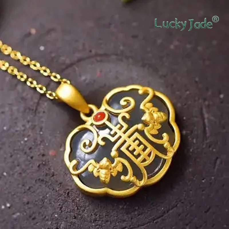 Vòng cổ Mạ Bạc 925 18K Dát Ngọc Bích Trắng Phong Cách Retro Thanh Lịch Thời Trang