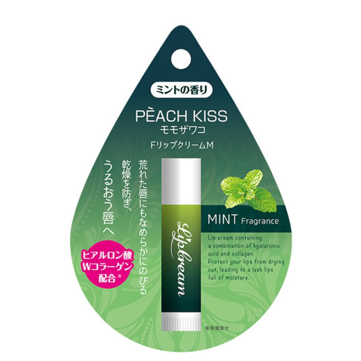 Son dưỡng môi chống khô nứt nẻ Pèach Kiss Lip Cream Nhật Bản 3.5g