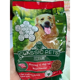 Thức ăn hạt khô cho chó Classic pets vị thịt bò gói 400g