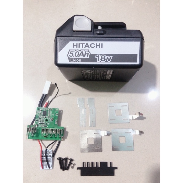 Vỏ mạch Hitachi 18v 5A có leb báo pin .mạch nhận sạc zin
