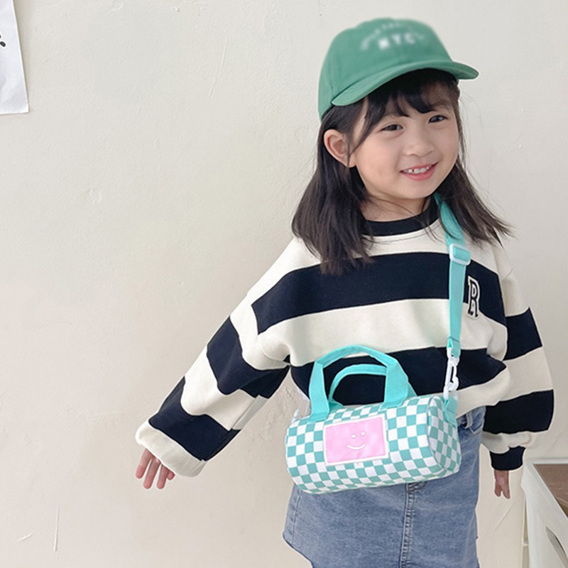 Túi Xách Đeo Vai Màu Tương Phản Thời Trang Hàn Quốc Cho Bé