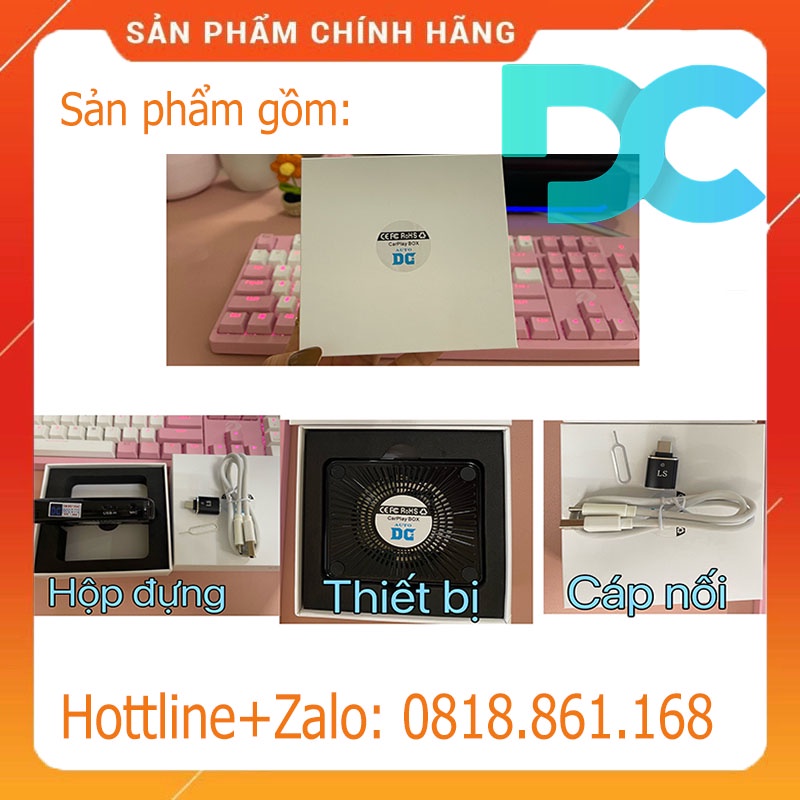 CARPLAY  Android Box DC AUTO Ram 4G- ROM 64G Tích hợp camera hành trình, điều khiển giọng nói biến màn zin thành android
