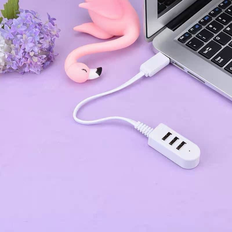 Bộ chia cổng USB 2.0 3 cổng tốc độ cao kèm dây cáp Laptop 1.2m(Only Charging Function,not support data transmission)