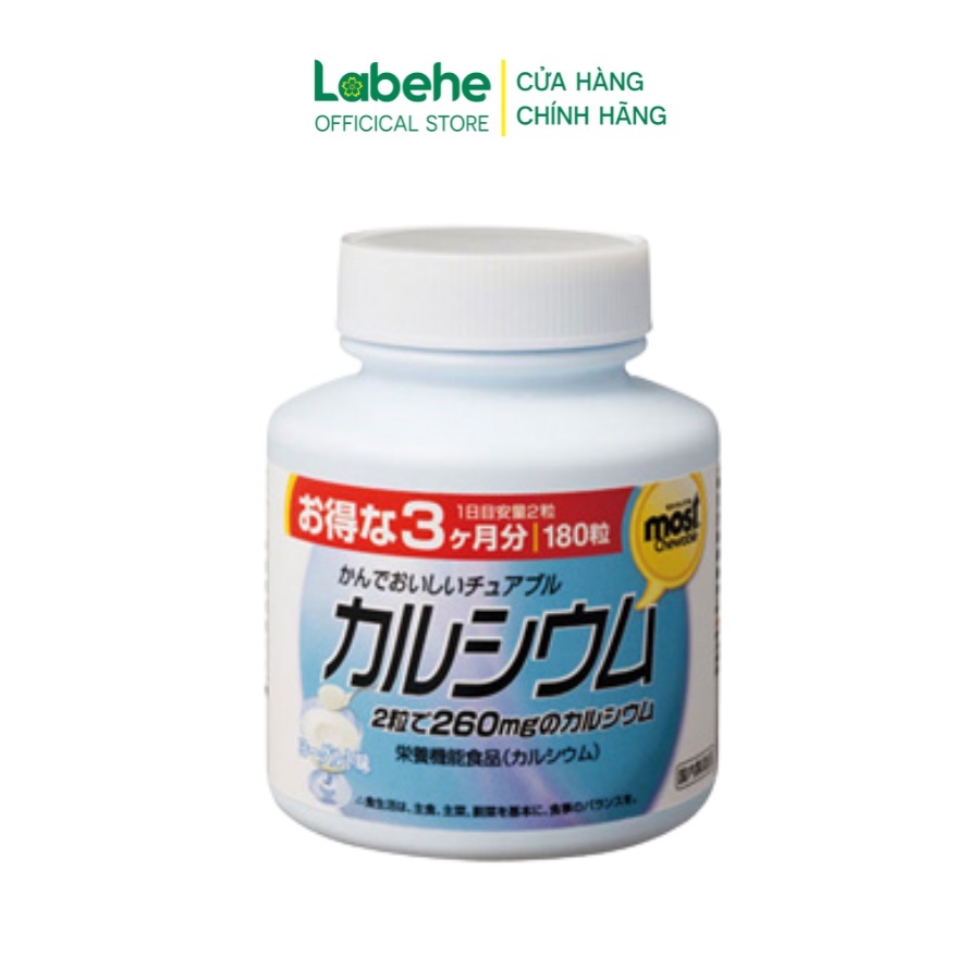 Viên nhai bổ sung Canxi vị sữa chua MOST Orihiro 180 viên