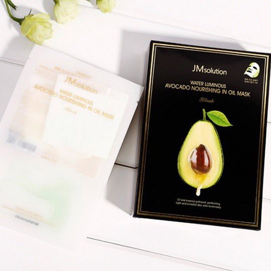 Combo 10 Mặt Nạ Dưỡng Ẩm Và Dưỡng Sáng Jm solution Water Luminous Avocado Oil Ampoule Mask 35ml x 10