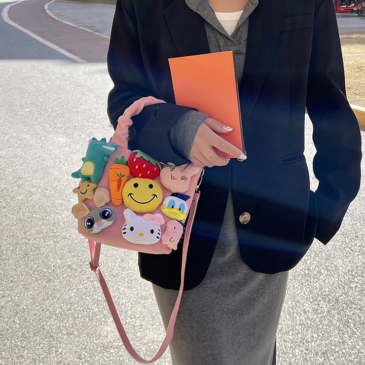 ENVIROSAX Túi đeo vai trang trí mặt cười hoạt hình xinh xắn dành cho nữ