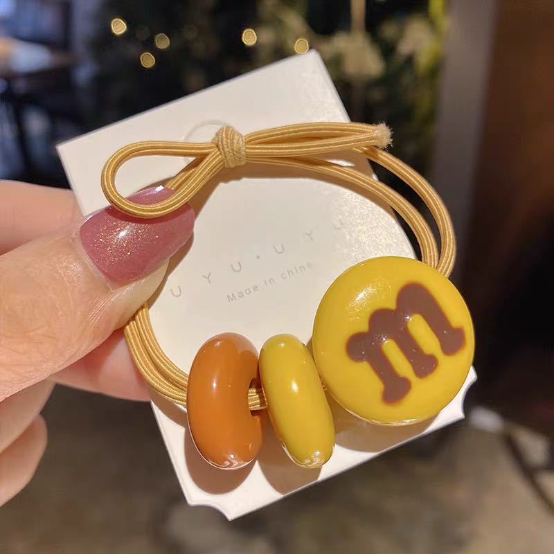 Dây cột tóc đính hạt đơn giản dễ thương cho nữ