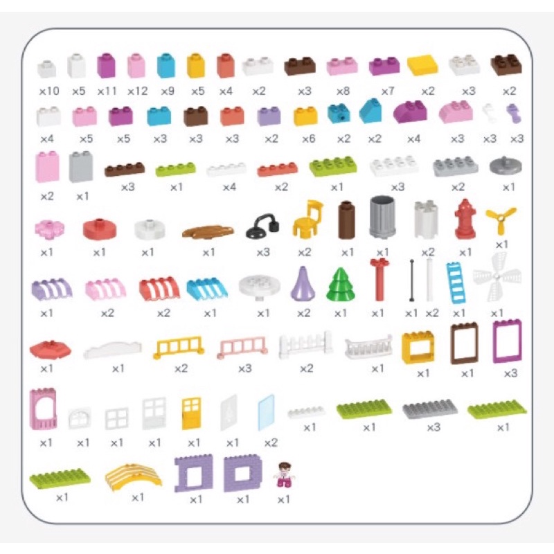 Lego lâu đài 216 chi tiết duplo - hãng Feelo