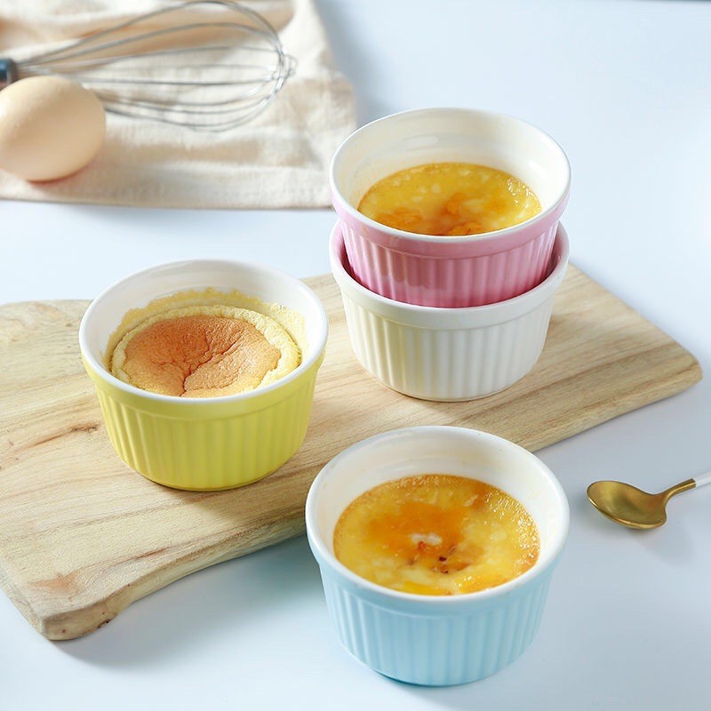 Cốc ramenkin, khuôn sứ làm bánh flan, caramen, dụng cụ làm bánh, sữa chua