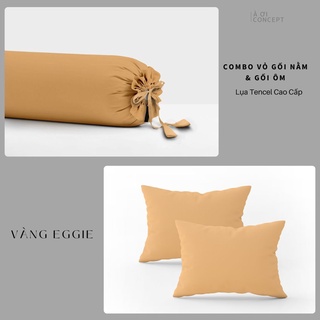 [TẶNG 1 VỎ ÔM] Combo 2 Vỏ Gối Nằm Trơn  Lụa Tencel (B) - À Ơi Concept