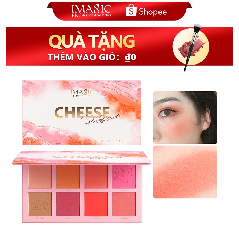 Bảng Phấn Má Hồng 8 Màu IMAGIC Đa Năng Có Thể Sử Dụng Nhiều Màu 250g