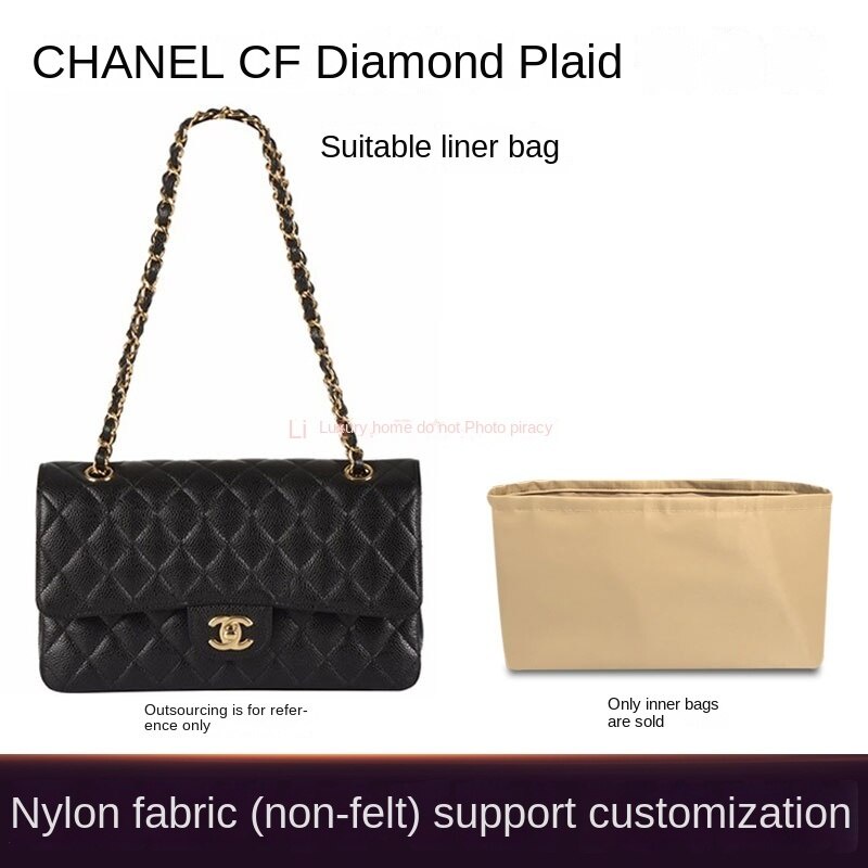Túi Đựng Túi Xách CHANEL-Naier CF Sắp Xếp Dây Xích Bằng Nylon Đính Kim Cương Dùng Để Đựng Đồ [Hàng Có Sẵn]