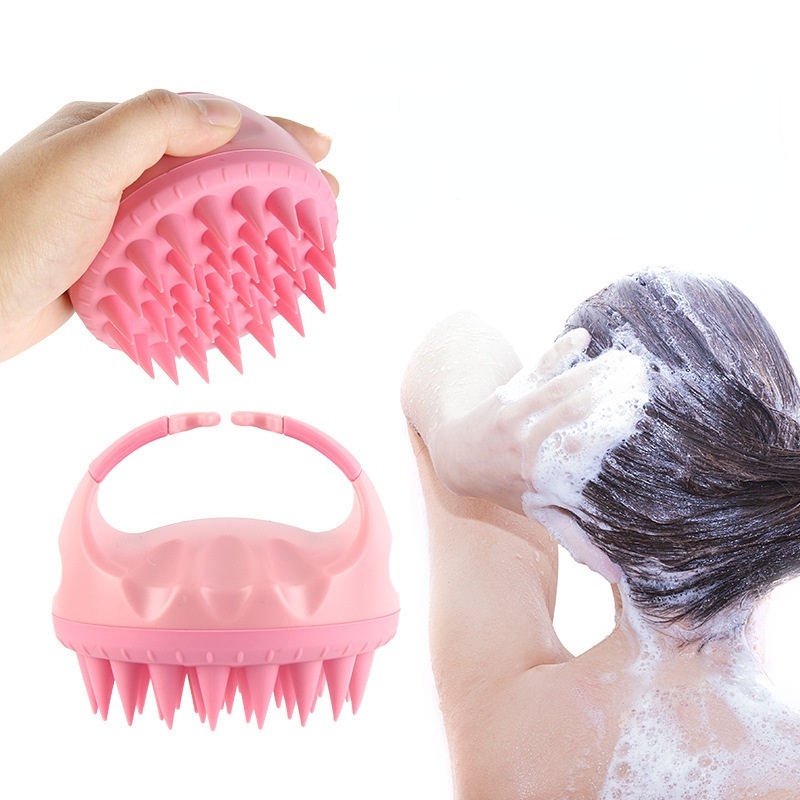 Lược gội đầu silicon , Massage đầu, sạch gàu, giảm rụng tóc HSU