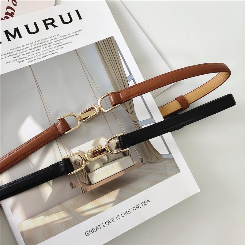Thắt lưng co giãn có khóa kiểu dáng đơn giản thời trang thanh lịch cho nữ