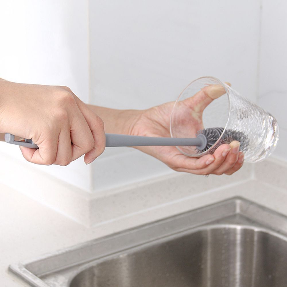 Cọ Rửa Chai Lọ Bằng Silicone Xoay 360 Độ Tiện Dụng