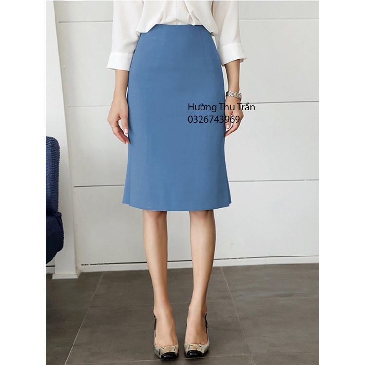 Chân váy công sở xẻ 2 bên sang chảnh cao cấp phong cách hàn quốc dài 58cm