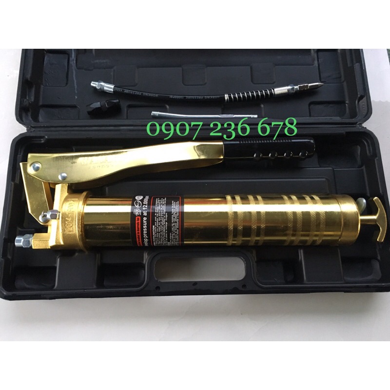 Bơm mỡ bò 2 ty 2 xy lanh piston 900CC dùng mỡ con sâu. mỡ hộp, mỡ tuýp, mỡ đóng chai XP-776, Bơm mỡ cầm tay