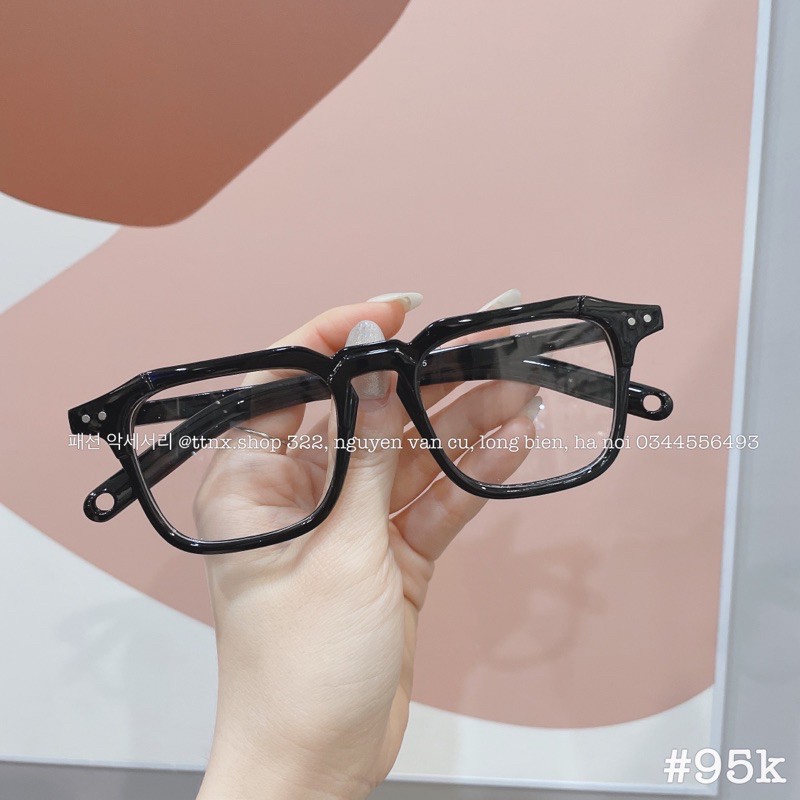 KÍNH GỌNG VUÔNG MÀU ĐEN VÀ DA BÁO CAO CẤP FREESHIP