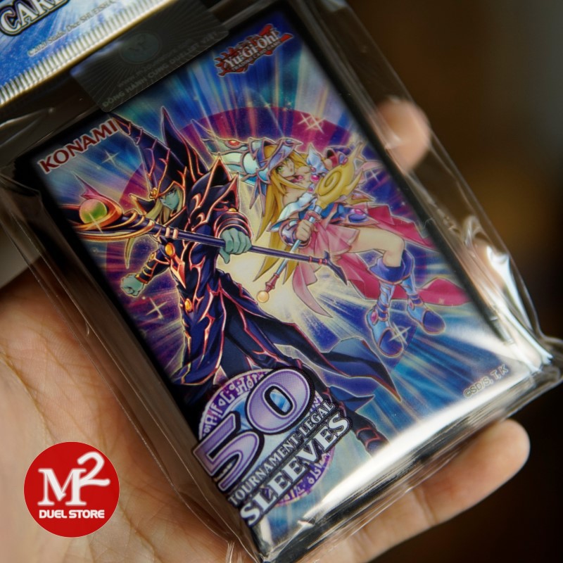 Bọc bài nhựa Yugioh KONAMI The Dark Magicians - 50 cái bọc bài - Kích thước 63 x 90 mm - Nhập khẩu từ USA