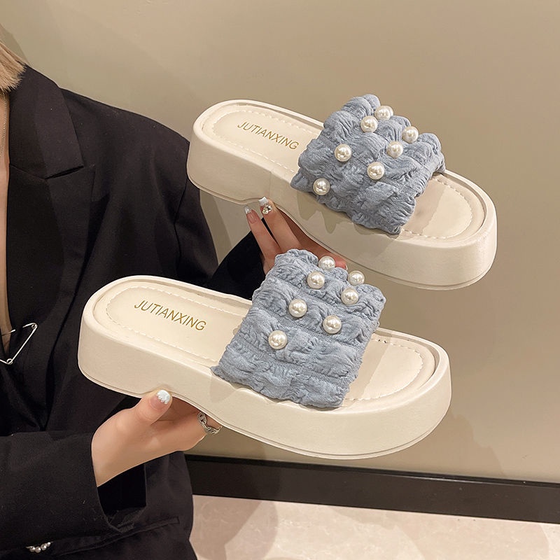 Giày Sandal Mùa Hè Đế Mềm Dày Dặn Dễ Phối Đồ Hợp Thời Trang Cho Nữ