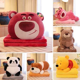 Gấu bông có mền - chăn gối văn phòng 3in1 hình gấu
