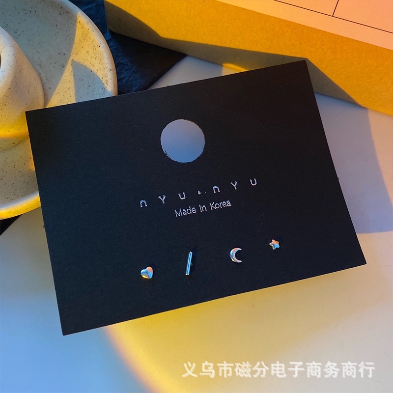 Set bông tai mạ bạc xinh xắn