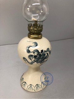 Đèn thờ đốt dầu men rạn