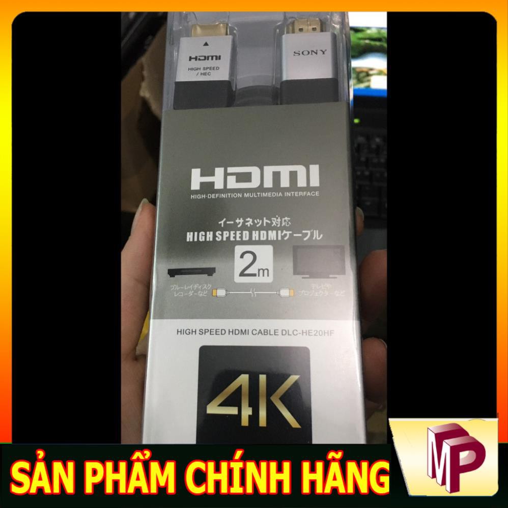 Dây cáp HDMI to HDMI Sony 2m cao cấp chống nhiễu chuẩn 4K cực nét