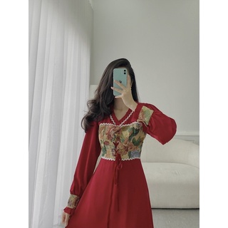 Váy Đỏ Retro