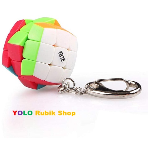 Rubik Qiyi Keychain Móc Khoá 3x3 Mini 3cm Speed Cube - Rubik Quay Trơn, Mượt, Nhanh, Bẻ Góc Cực Tốt