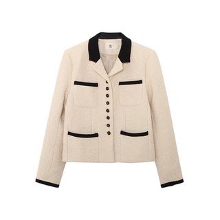 [Order] Áo khoác dạ cổ vest phối màu