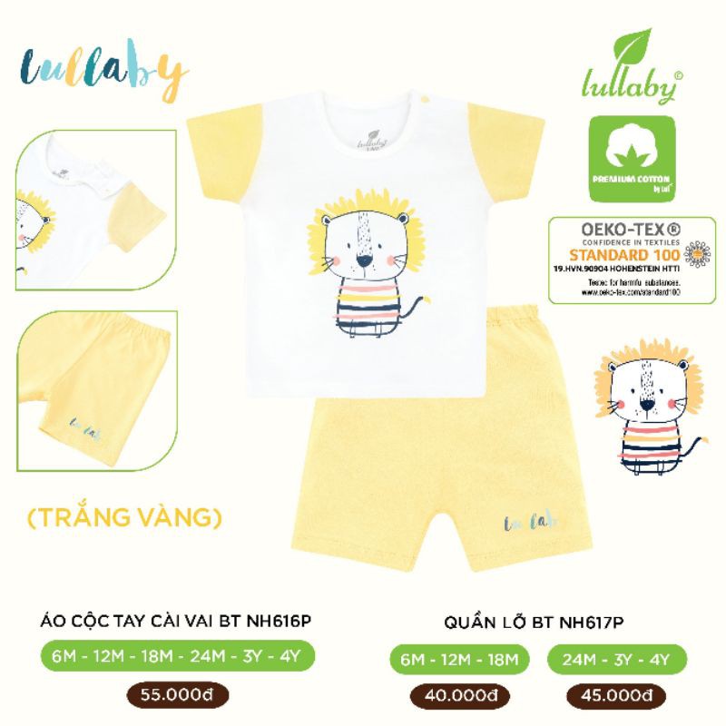 Bộ cộc tay Lullaby bé trai