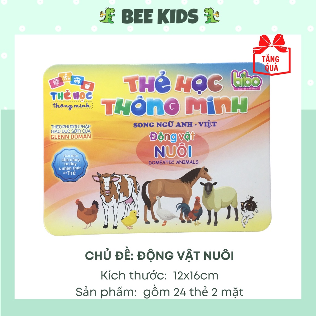 Thẻ Học Thông Minh Chủ Đề Động Vật Nuôi Cho Bé