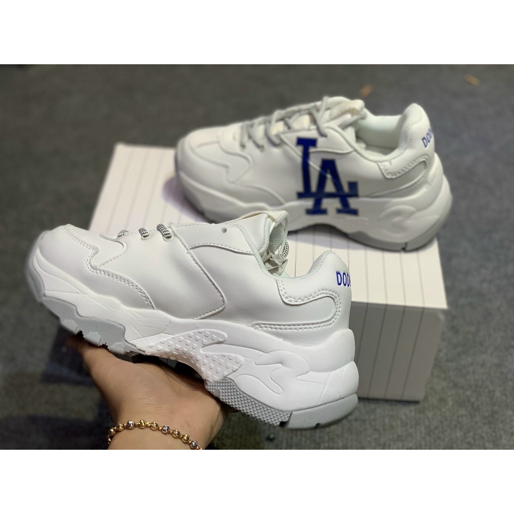 Giày MLB LA xanh đế độn 5 phân Bản Siêu Cấp Full Box Bill