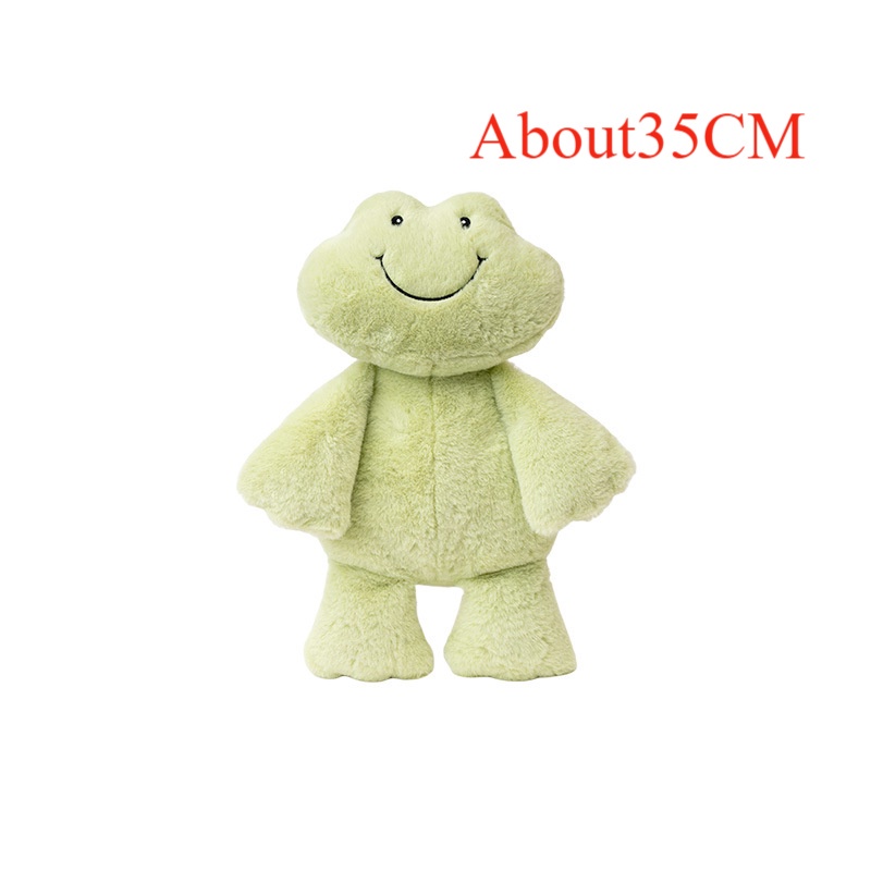 35cm Ready Stock  Smiling Frog Plush Toy Soft Cartoon Frog Animal Doll Children'S Sleeping Toy
