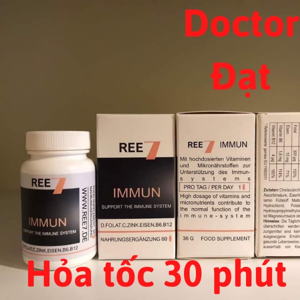 Immun Ree7, Tăng đề kháng, tăng miễn dịch - bổ sung vitamin C - B6 - B12 - D3 - hàng nội địa Đức chính hãng