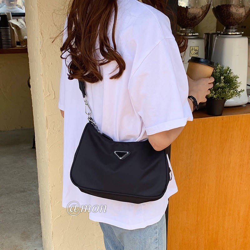 200860 TÚI CHÉO DÙ + TÚI BÉ - ĐEN - SIZE 16*26CM | BigBuy360 - bigbuy360.vn