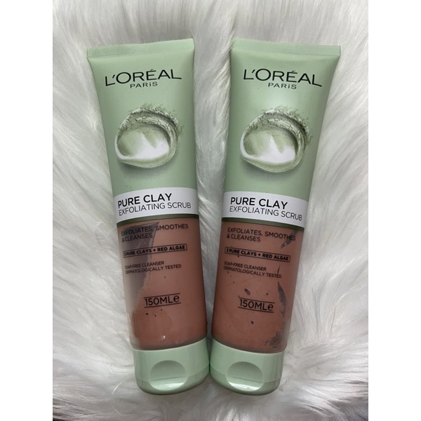 Sữa rửa mặt đất sét L'OREAL PURE CLAY Exfoliate Refine 150ml