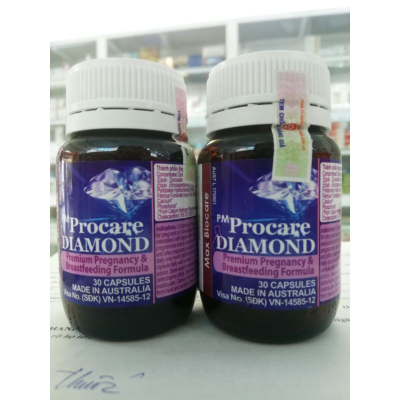 PM Procare DIAMOND lọ 30 viên Vitamin cho bà bầu ( Hàng chính hãng của Úc )