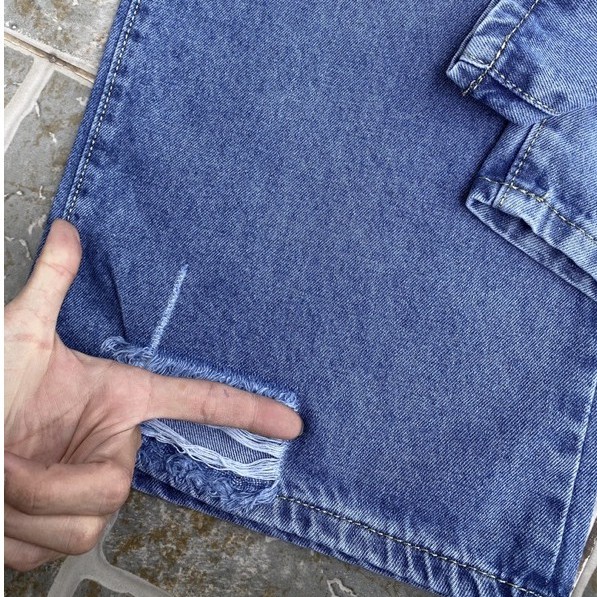 [Bigsize 32-35] Quần Suông Rộng Bigsize, Rách Thời Trang 392, Lưng Siêu Cao, Không Giãn