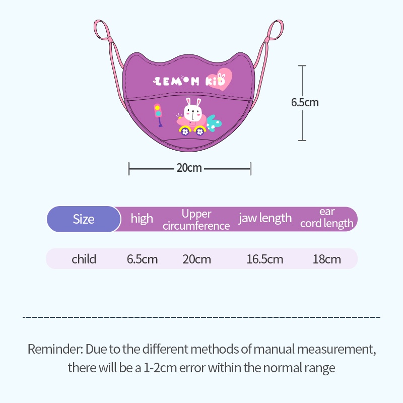 Khẩu trang chống nắng Lemonkid mẫu mới mùa hè thoáng khí chống bụi chống tia cực tím cho bé trai bé gái