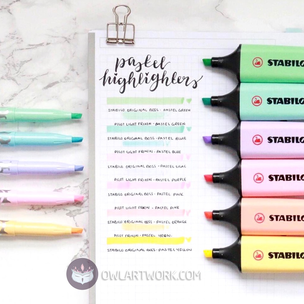 [CHÍNH HÃNG] Bút Dạ Đánh Dấu Stabilo Boss Highlighter - 6 màu Pastel (Made In Germany)
