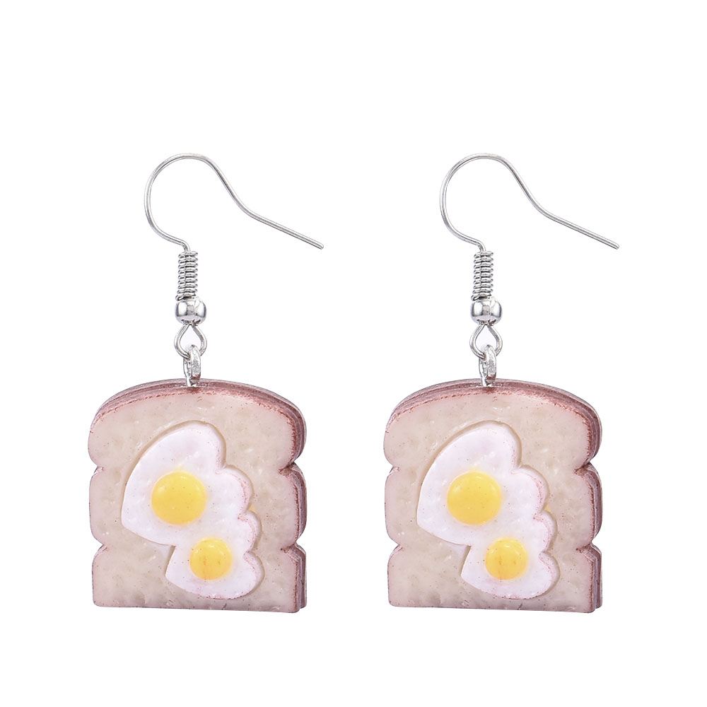 Bông Tai Hình Bánh Mì Sandwich Hoạt Hình Dễ Thương