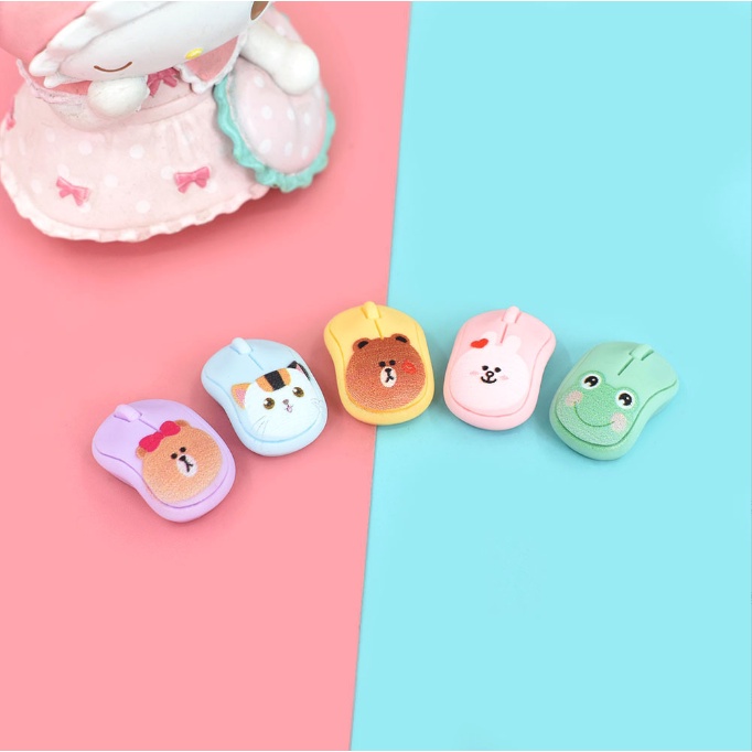 Charm mô hình chuột máy tính mouse trang trí kẹp tóc, dán Jibbitz, vỏ ốp điện thoại, DIY