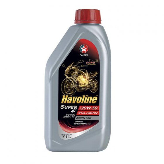 Nhớt xe máy số Caltex Havoline Super 20W50 4T 800ml / 1L