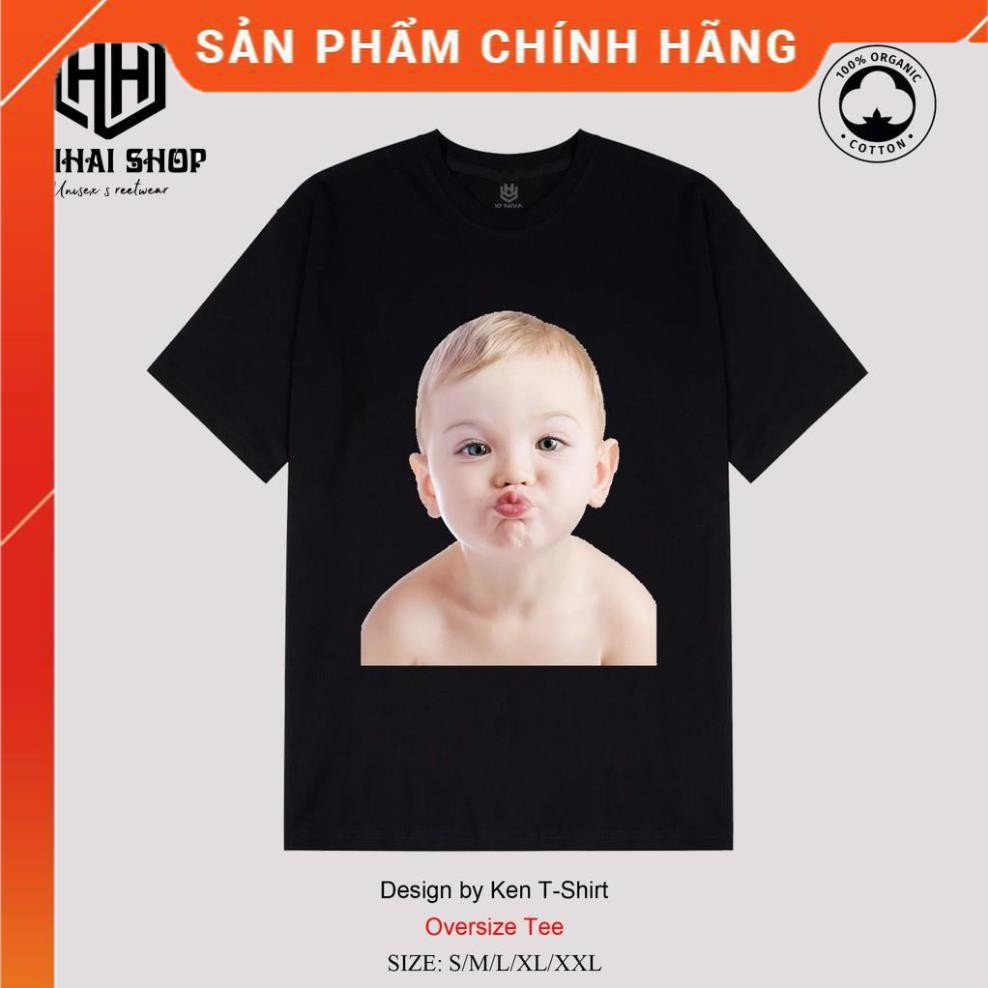 Áo Thun Tay Lỡ Form Rộng Em BÉ Kiss, Vải Cotton 100% Nguyên Chất.