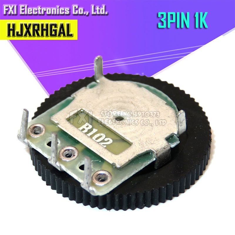 5 Chiết Áp Bánh Răng Kép B102 1K 3pin 16 * 2mm