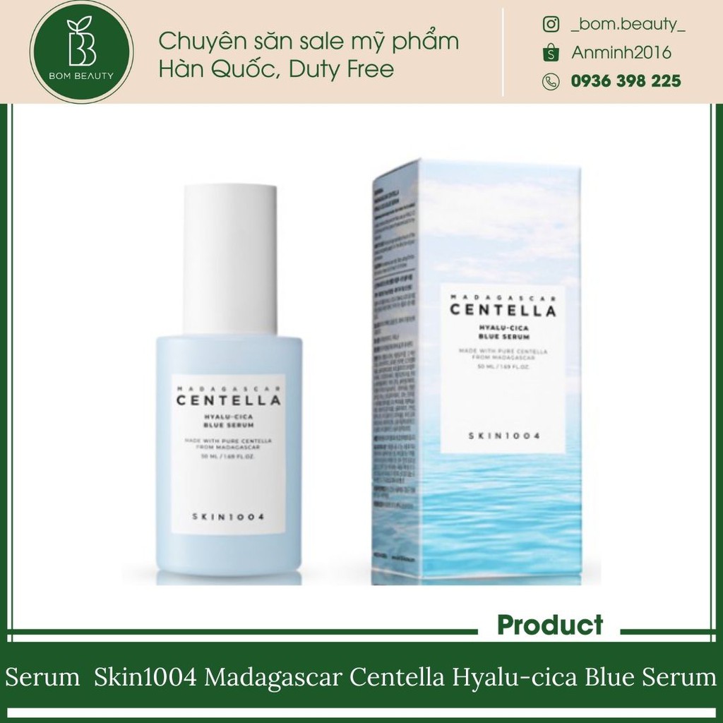 Serum cấp nước, làm dịu da, dưỡng trắng Hyalu-cica Blue Serum Skin1004