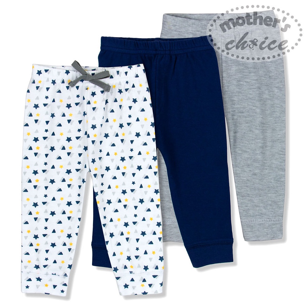 Set 3 Quần dài cho bé trai bé gái Mother's Choice - chất liệu 100% cotton mềm mại thoáng mát IT3554