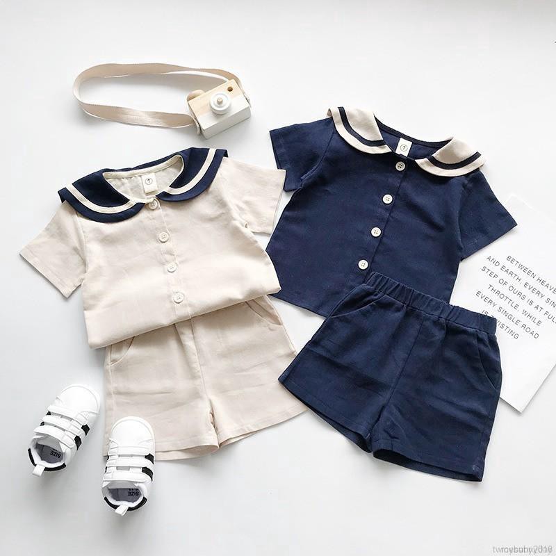 Set đồ bộ ngắn tay đáng yêu dành cho các bé